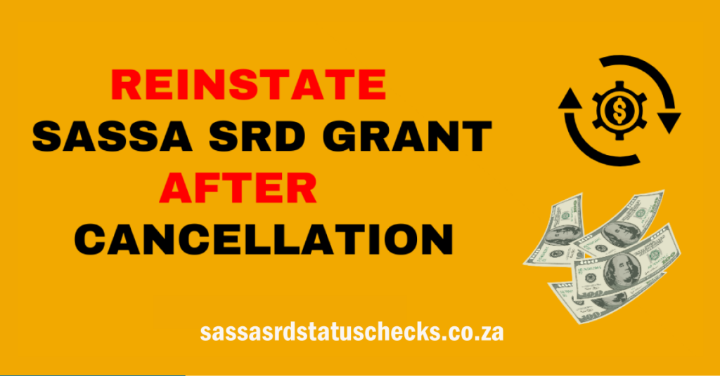 Reactivate Suspended SASSA Grant